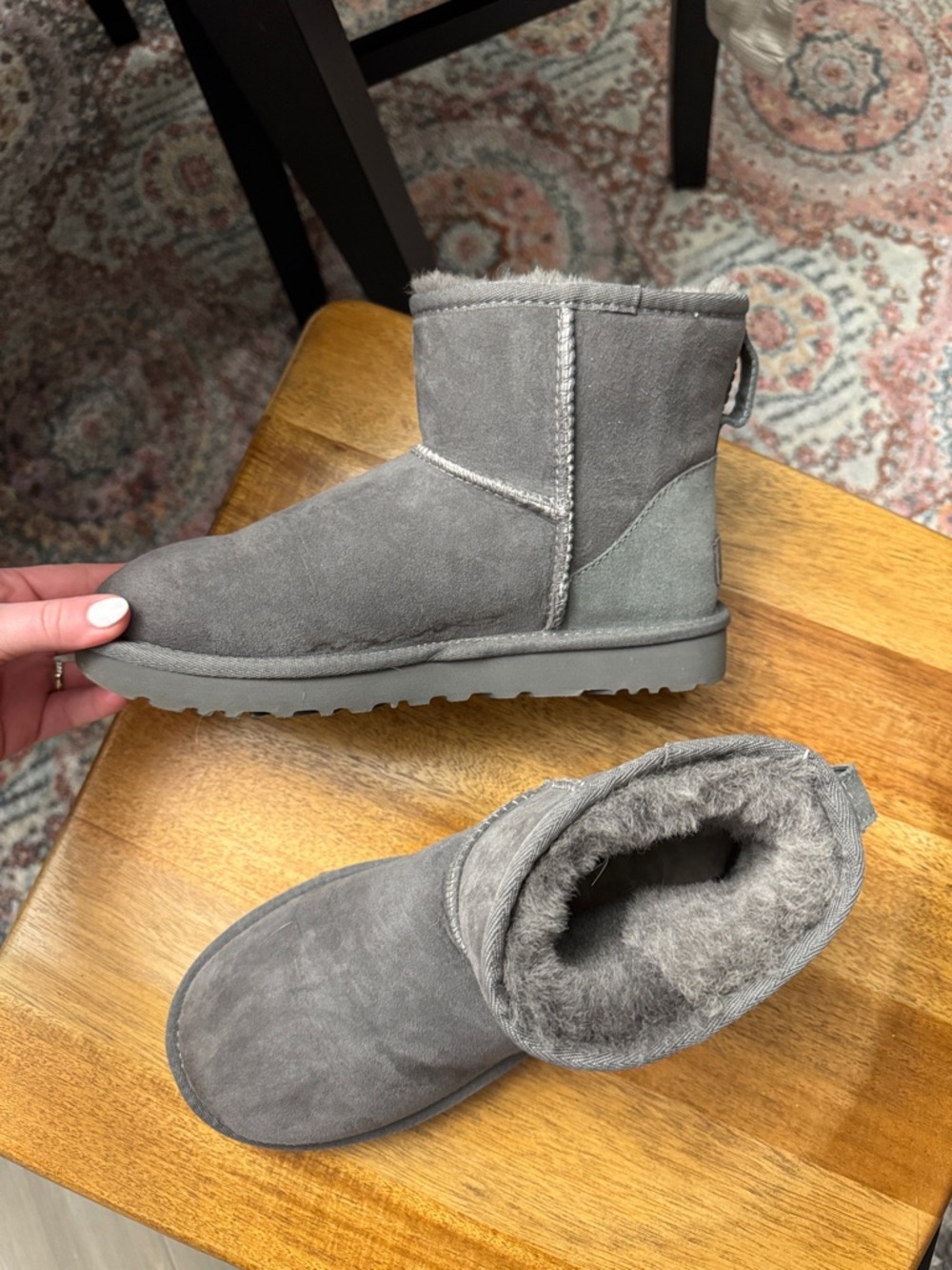 UGG women’s ultra mini Gray Boots